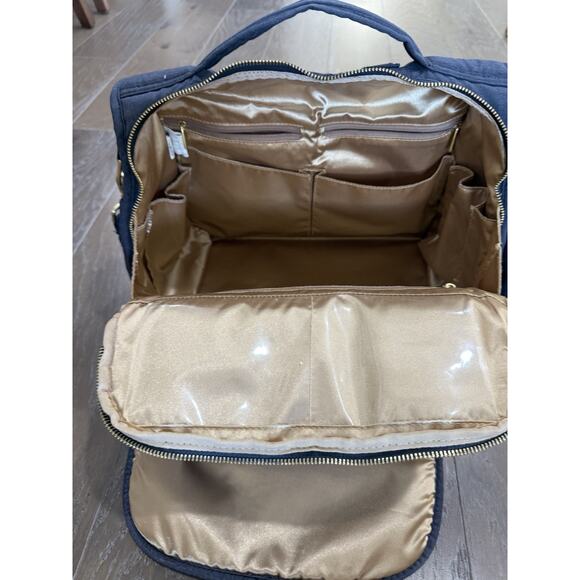 JUJUBE Ju Ju Be BFF INDIGO Gold CHROMATICS BFF Diaper Bag Backpack Handbag New - Picture 11 of 11